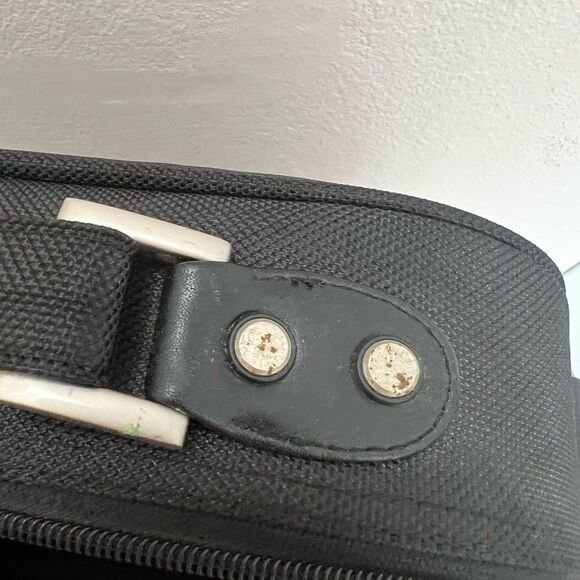 DELL Laptop Messenger Shoulder Bag Black Nylon Inner Outer Pockets Utility Work - Picture 14 of 16
